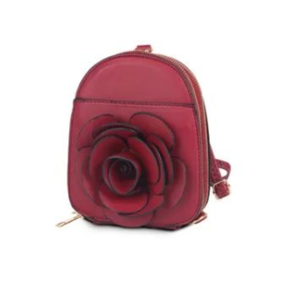 Wine Red 3D Mini Backpack/Purse - Picture 2 of 5